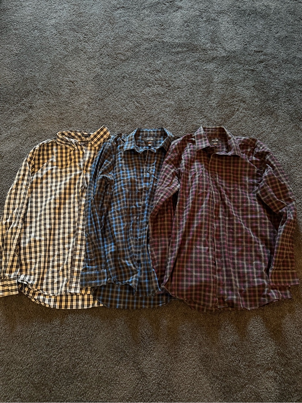 Plaid Button-Down Shirt Bundle - Blue / Black - Men